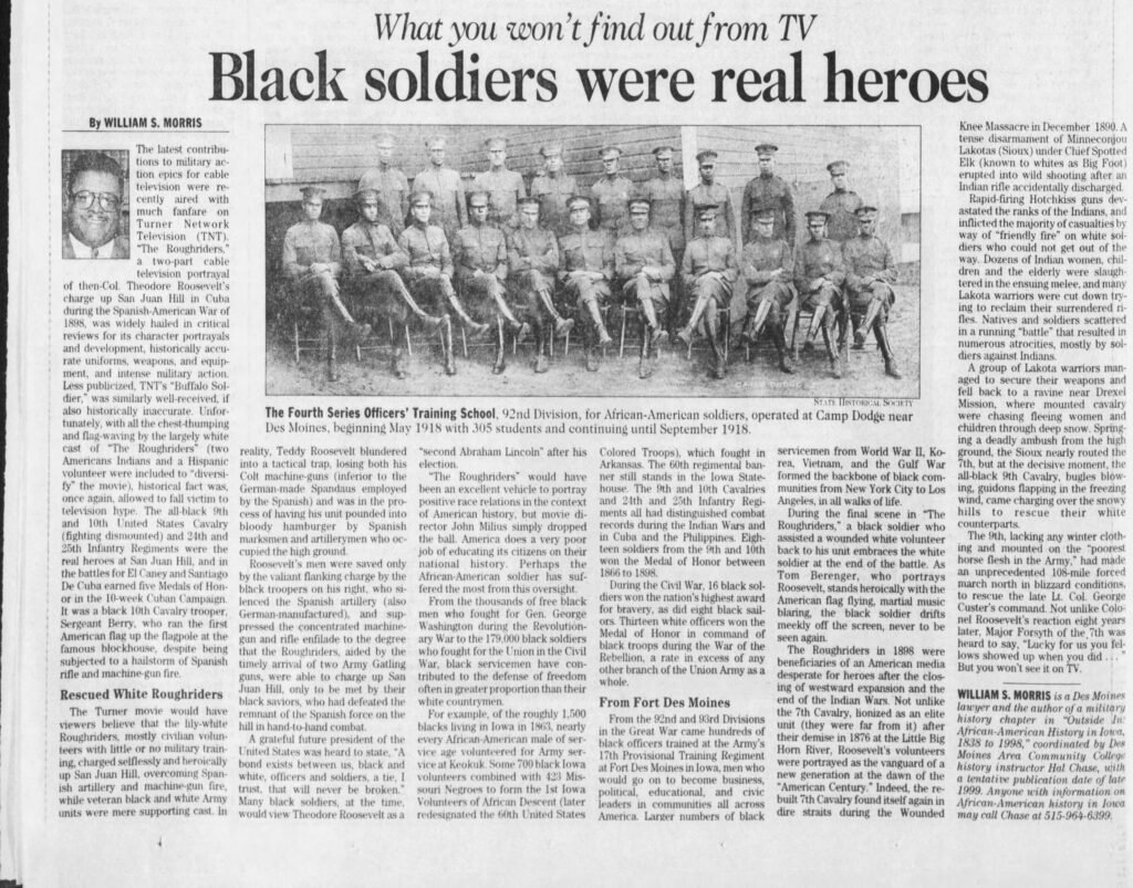 Black Soldiers Were Real Heroes - williamsmorris.org